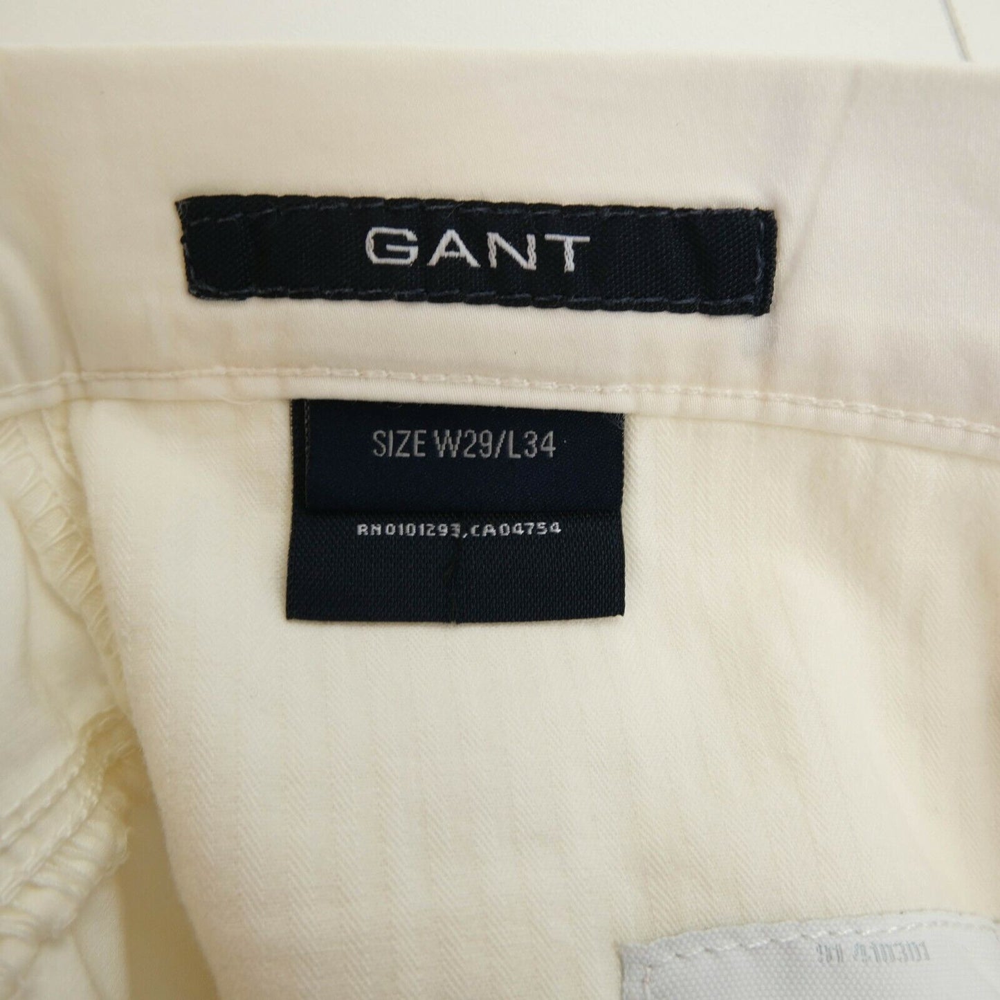 GANT White Dawn Cotton Satin Pants Trousers Size W29 L34