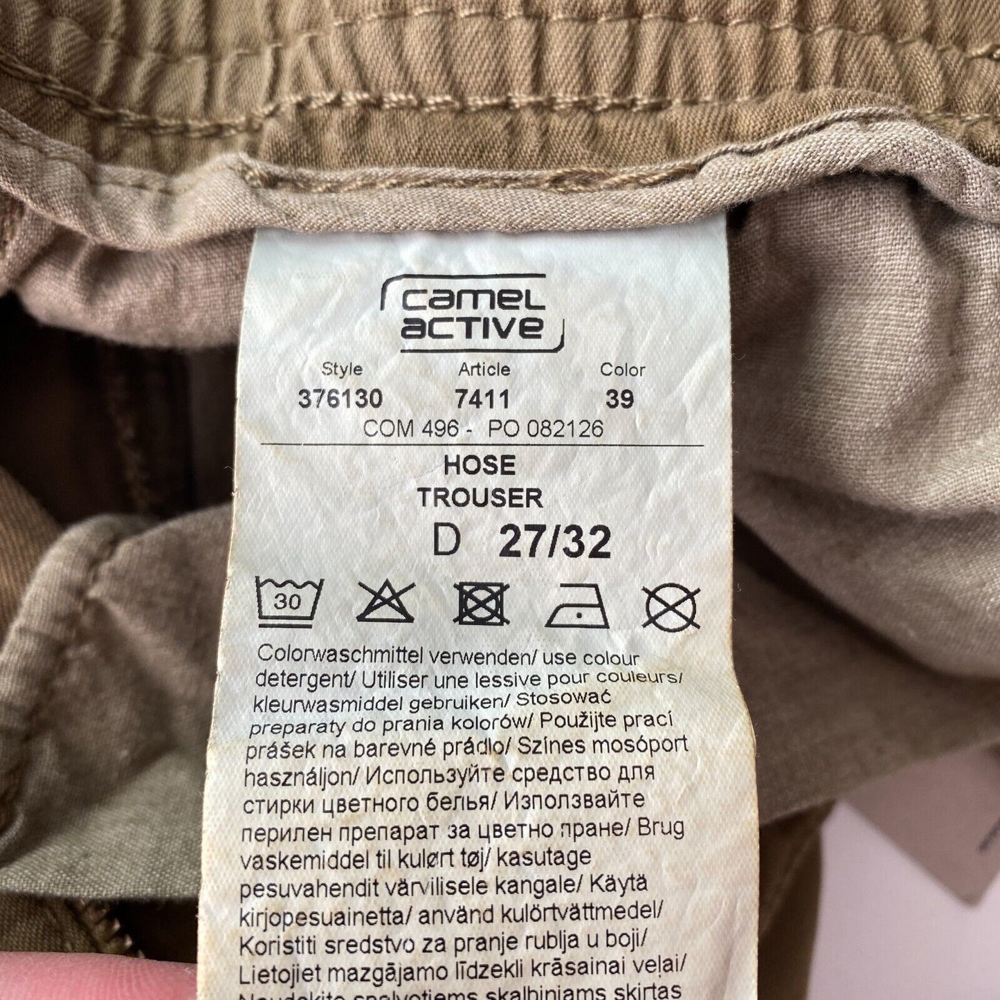 CAMEL ACTIVE Damen Hose, lockere Passform, mit Bündchen, Leinenmischung, Braun, Größe W27 L32