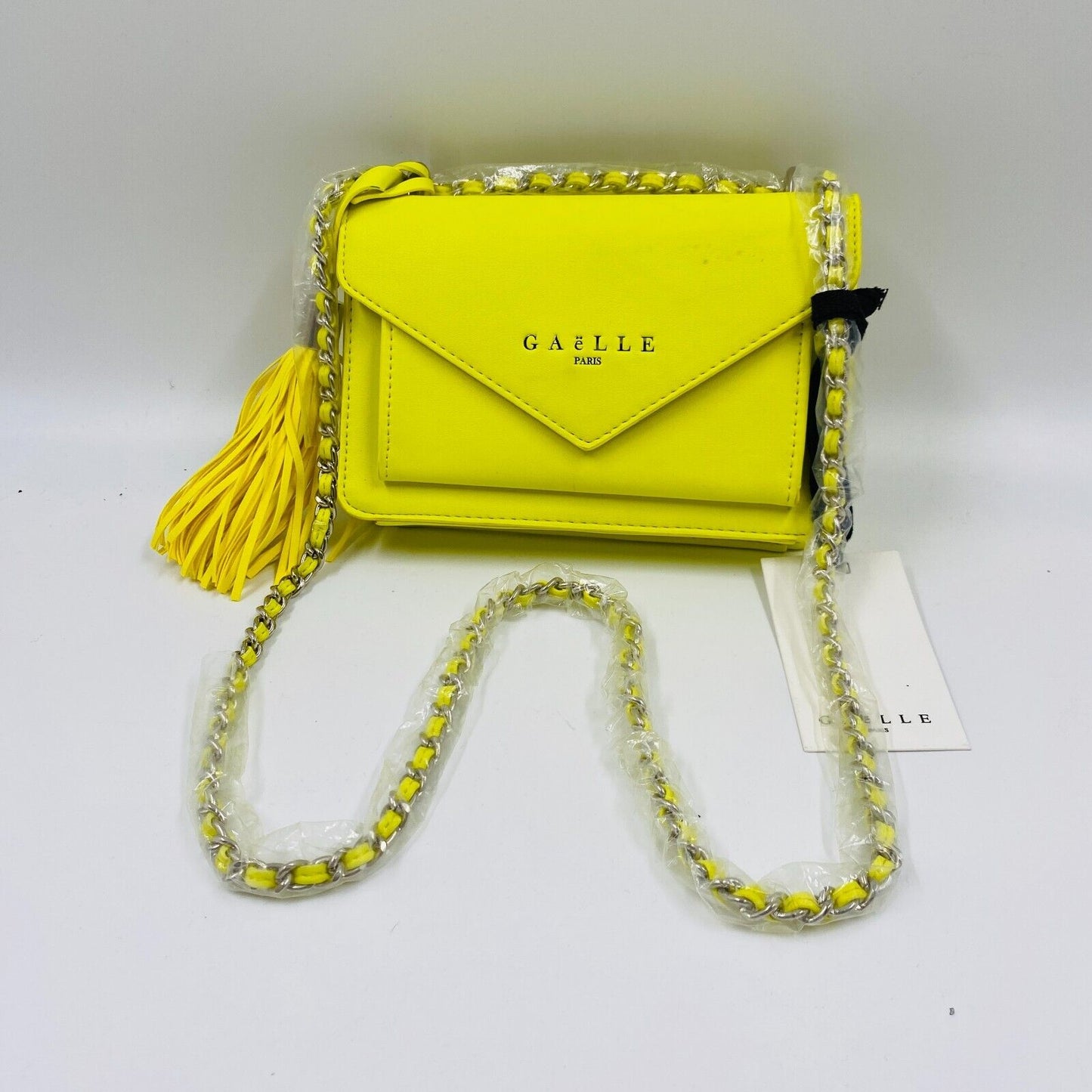 GAELLE Women Yellow Eco Leather Crossbody Shoulder Bag