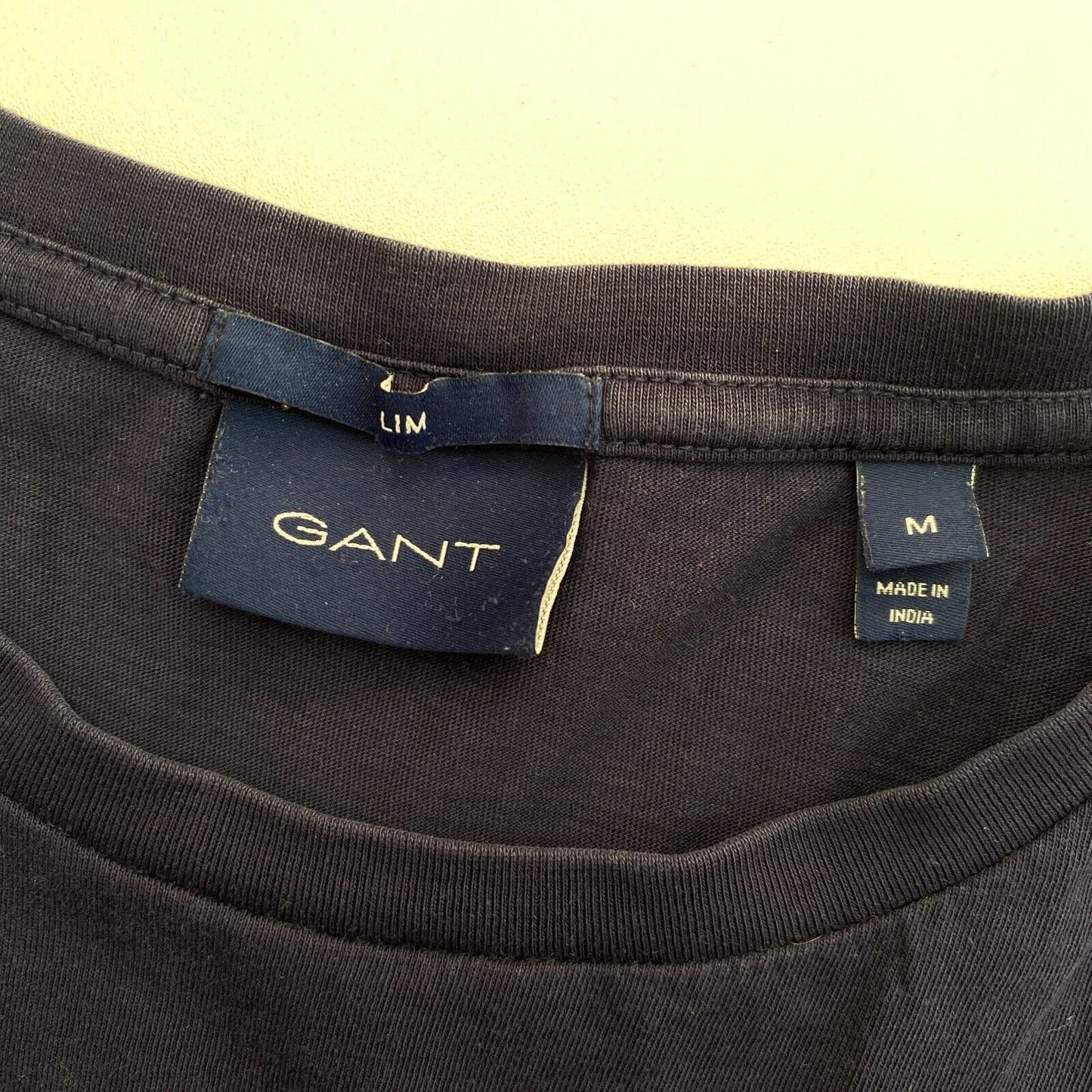 GANT Dunkelblaues Original Slim Fit T-Shirt mit Rundhalsausschnitt, Größe M