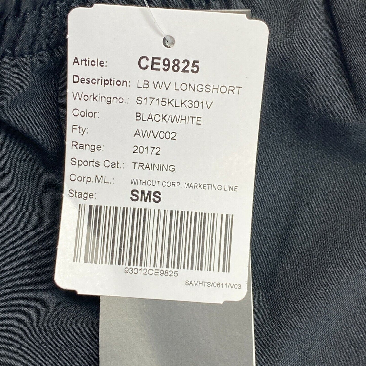 Adidas Jungen Schwarze 3-Streifen Lange Sportshorts Größe 5–6 Jahre