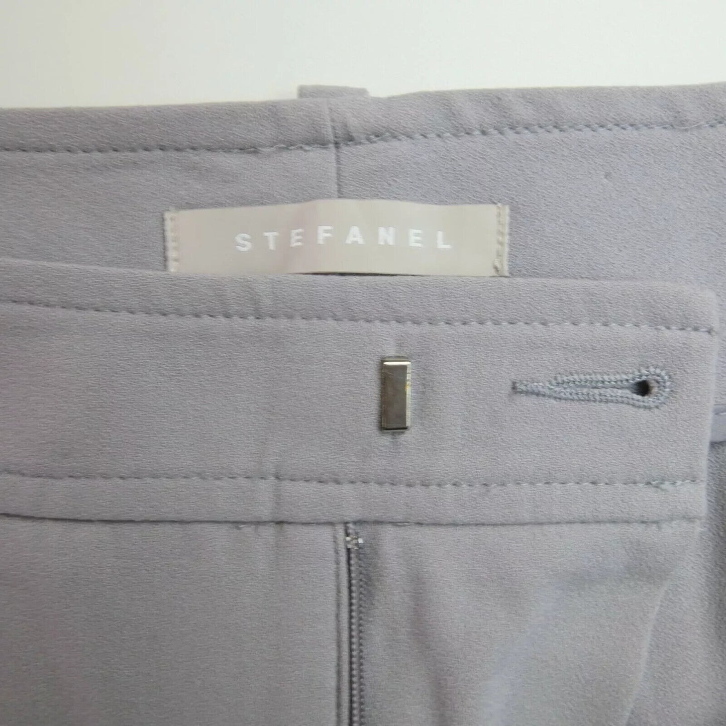 STEFANEL Women Grey Regular Straight Fit Trousers Size EU 36 US 6 W30