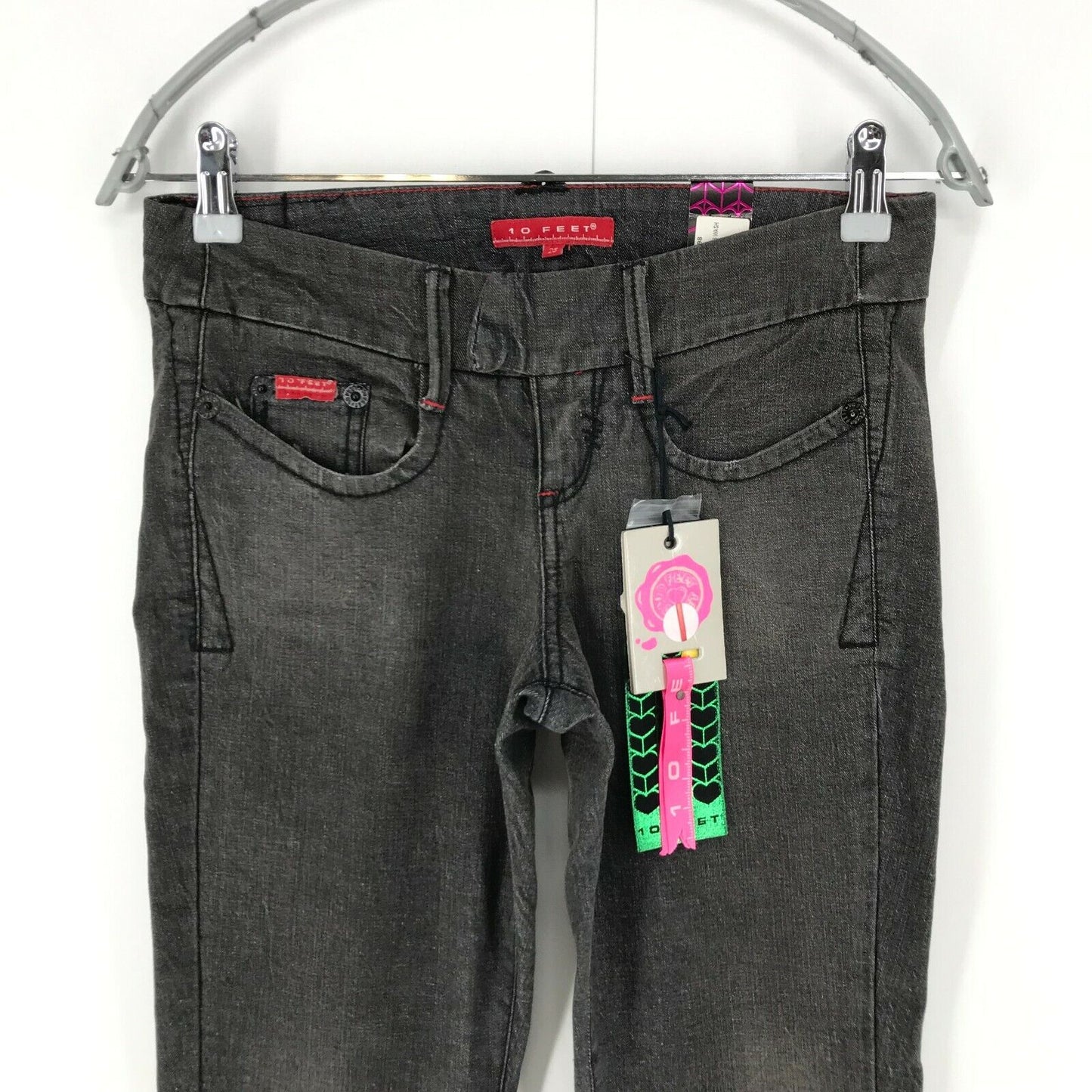 10 FEET Jean skinny gris foncé pour femme Taille W25