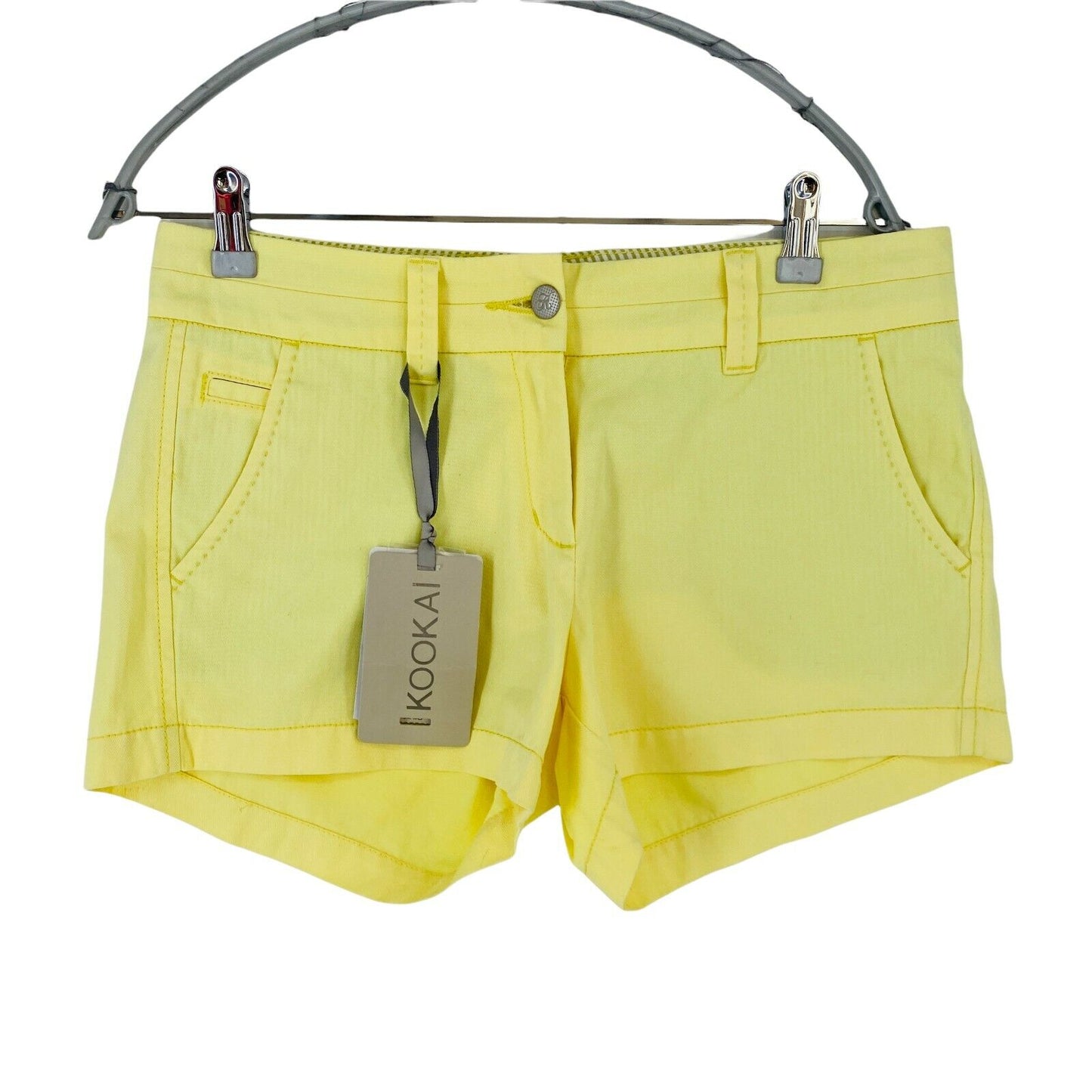 KOOKAI Short jaune coupe régulière pour femme Taille EU 38 W31