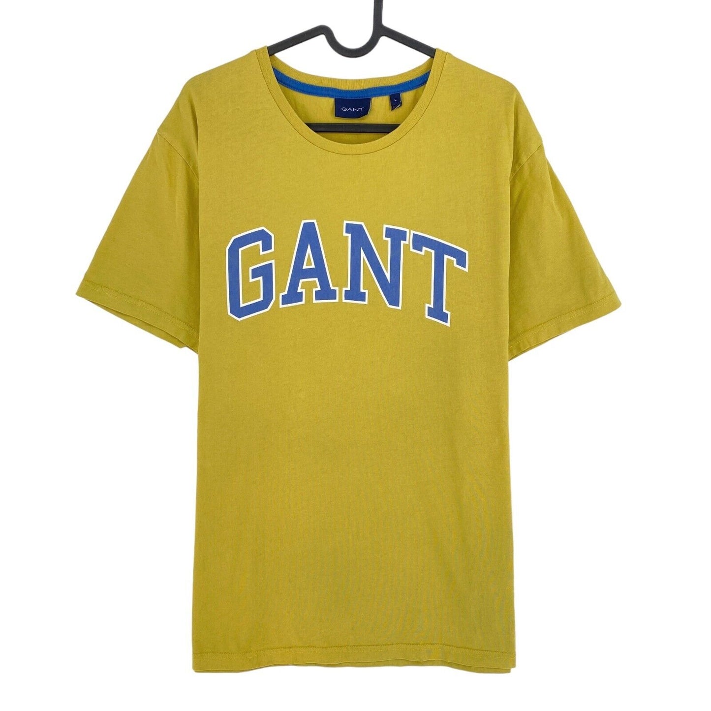 GANT Green Yellow Logo Crew Neck T-Shirt Size L