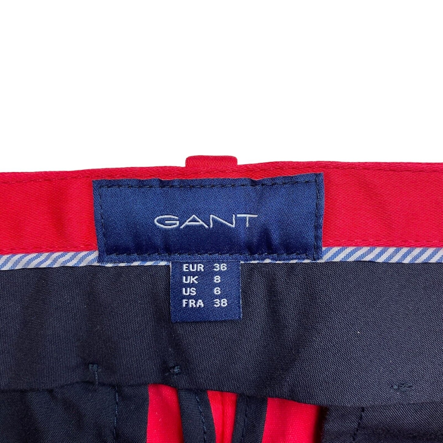 GANT Pinkish Red Tech Prep Satin Slack Chino Pants Trousers Size EU 36 UK 8 US 6