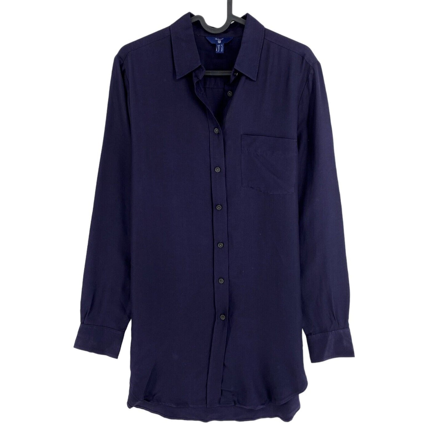 GANT Chemise longue en sergé bleu marine Taille EU 36 UK 10 US 6