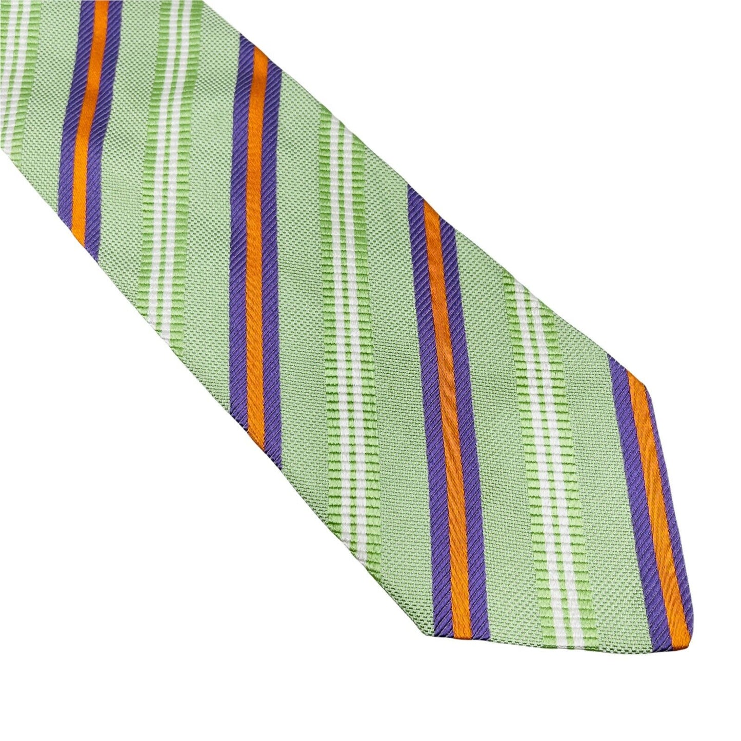 GANT Green Striped 100% Silk Hand Made Tie