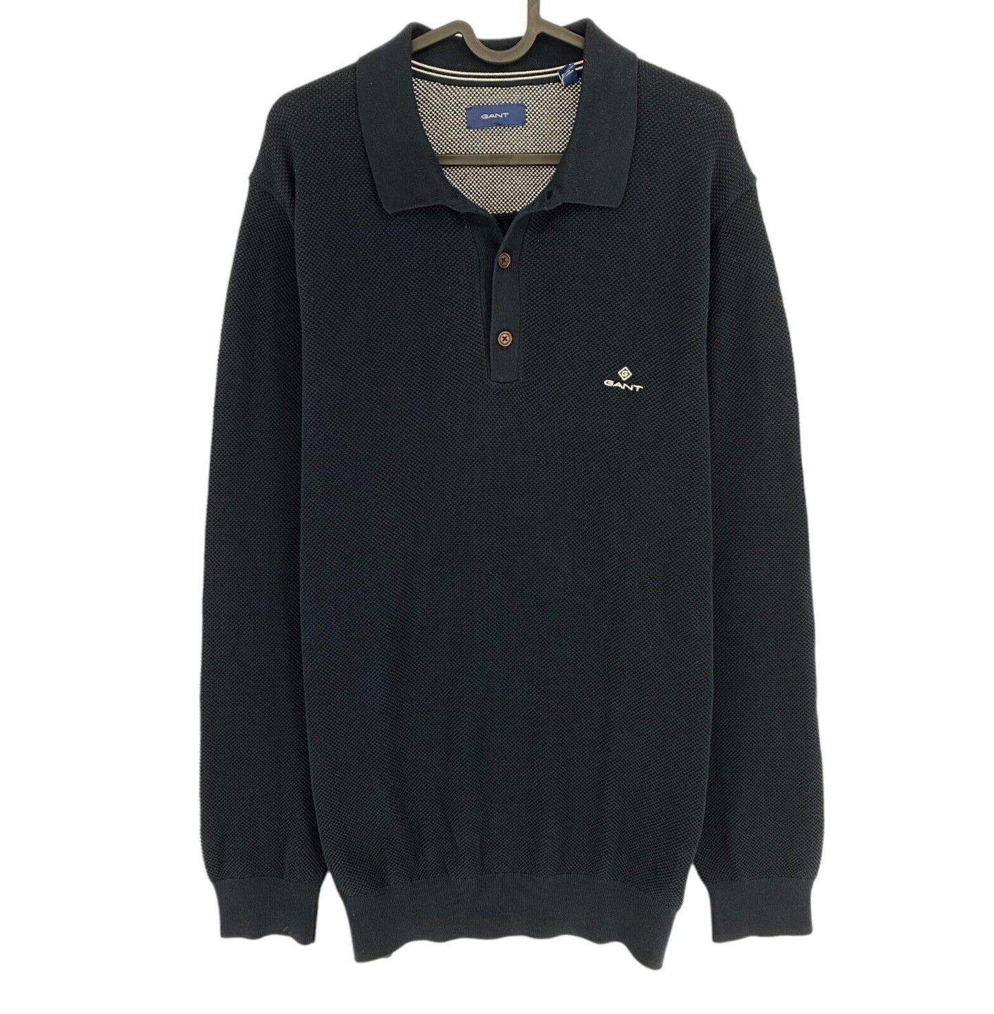 GANT Marineblauer Polopullover aus Baumwollpiqué, Größe 2XL XXL