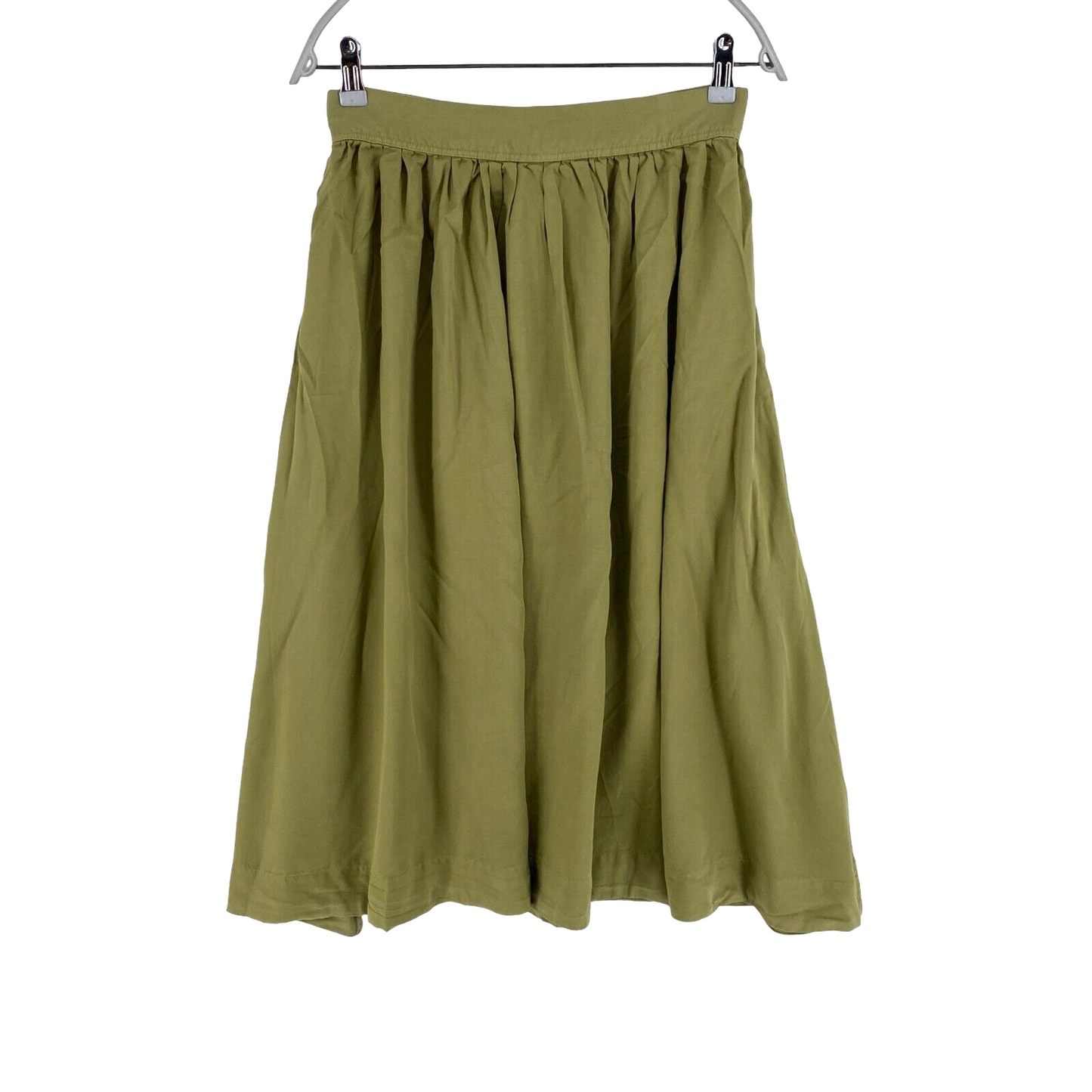 GANT Green Pure Prep Lyocell Flared Skirt Size EU 38 UK 10 US 8