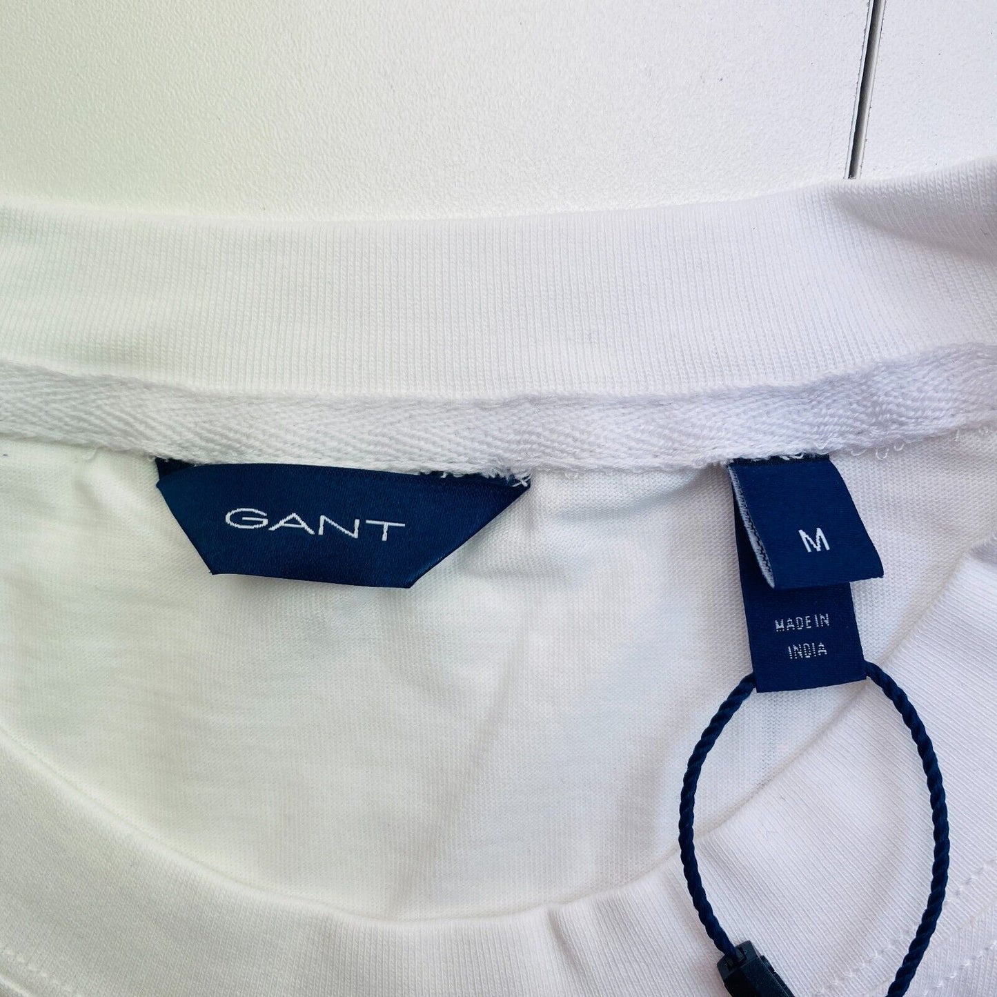 GANT Women White Icon G Essential Crew Neck Short Sleeve T Shirt Size M