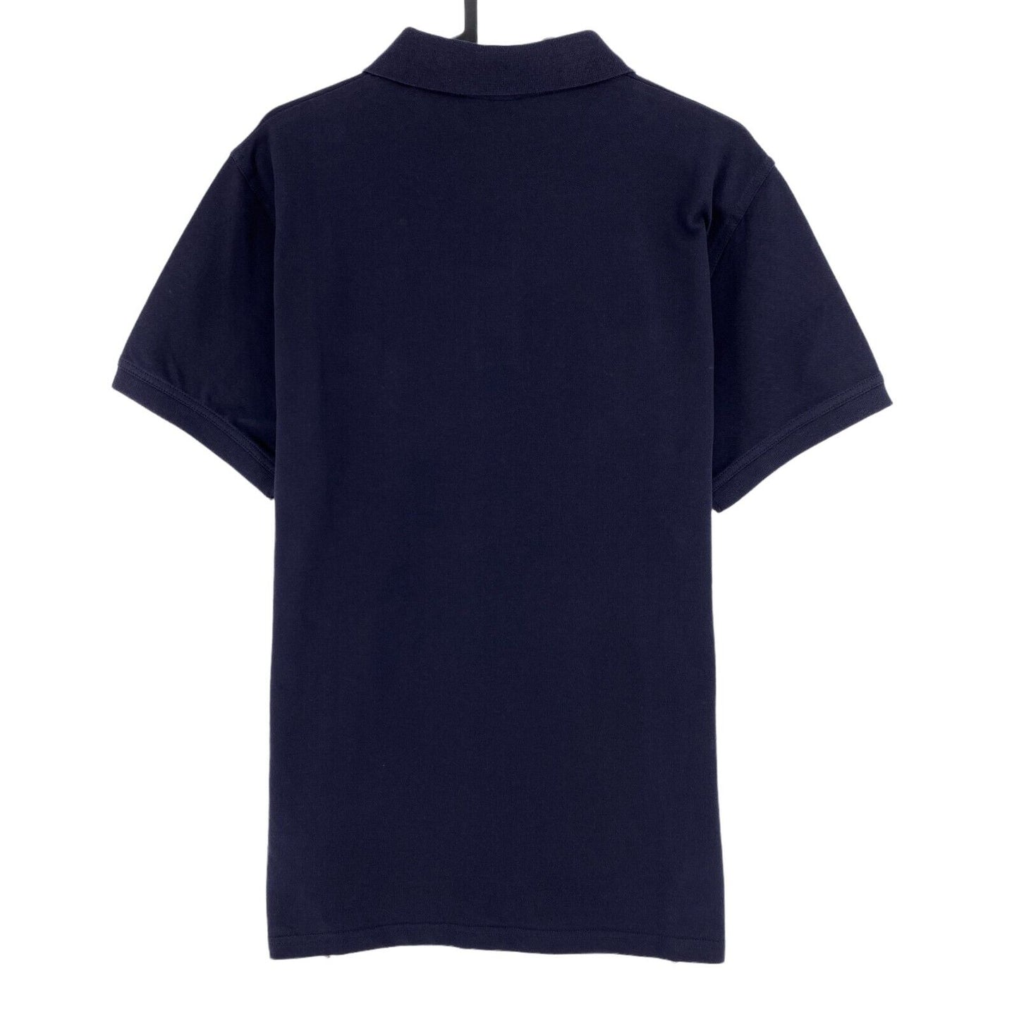 GANT, Marineblaues Piqué-Rugger-Poloshirt mit Kontrastkragen, Größe M