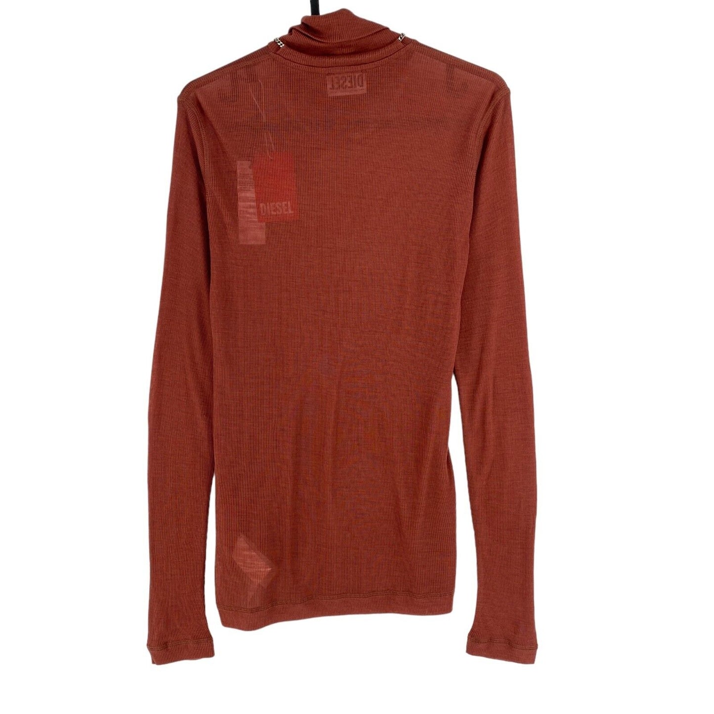 DIESEL Dark Red Roll Neck Long Sleeves T Shirt Size L