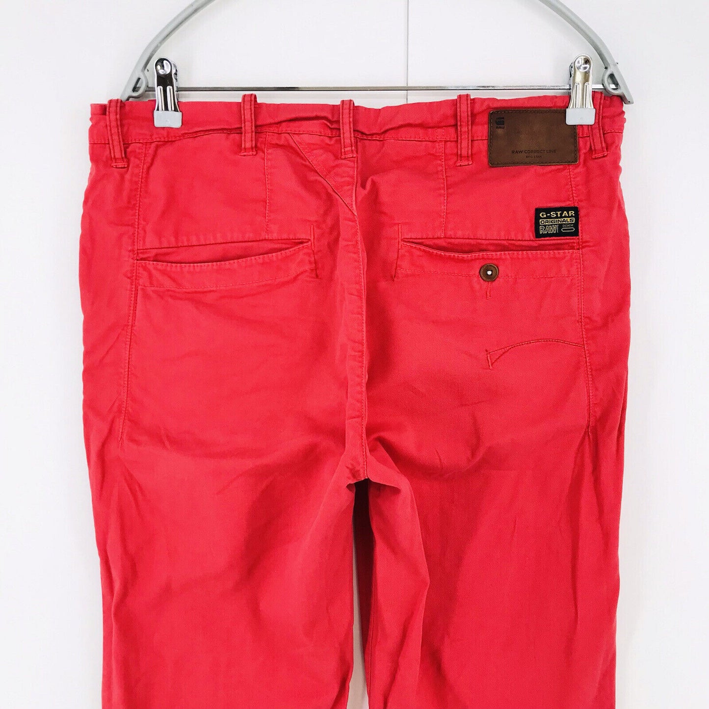 G-STAR RAW BRONSON Damen Chinohose in lockerer Tapered-Fit-Passform, Rosa, Größe W28 L32