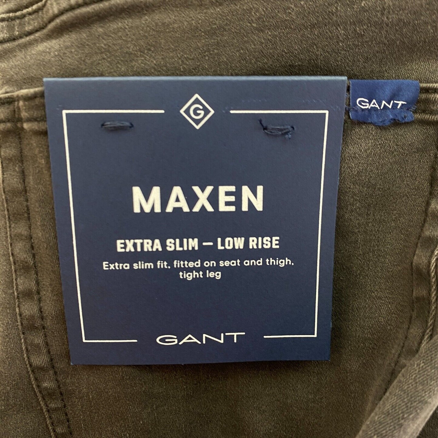 GANT Black Maxen Extra Slim Jeans Size W31 L34