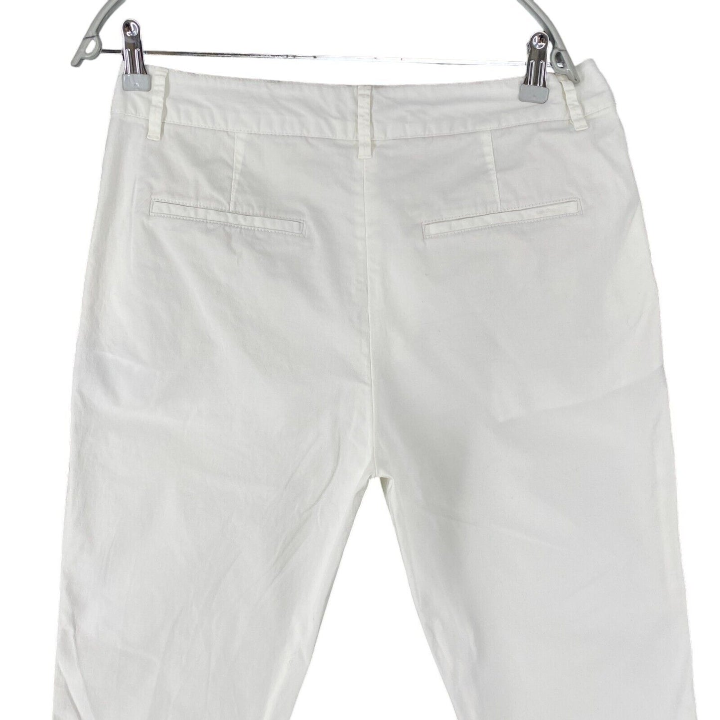 GANT Women White Slim Straight Fit Chino Trousers Size EUR 42 UK 14 US 12 W32