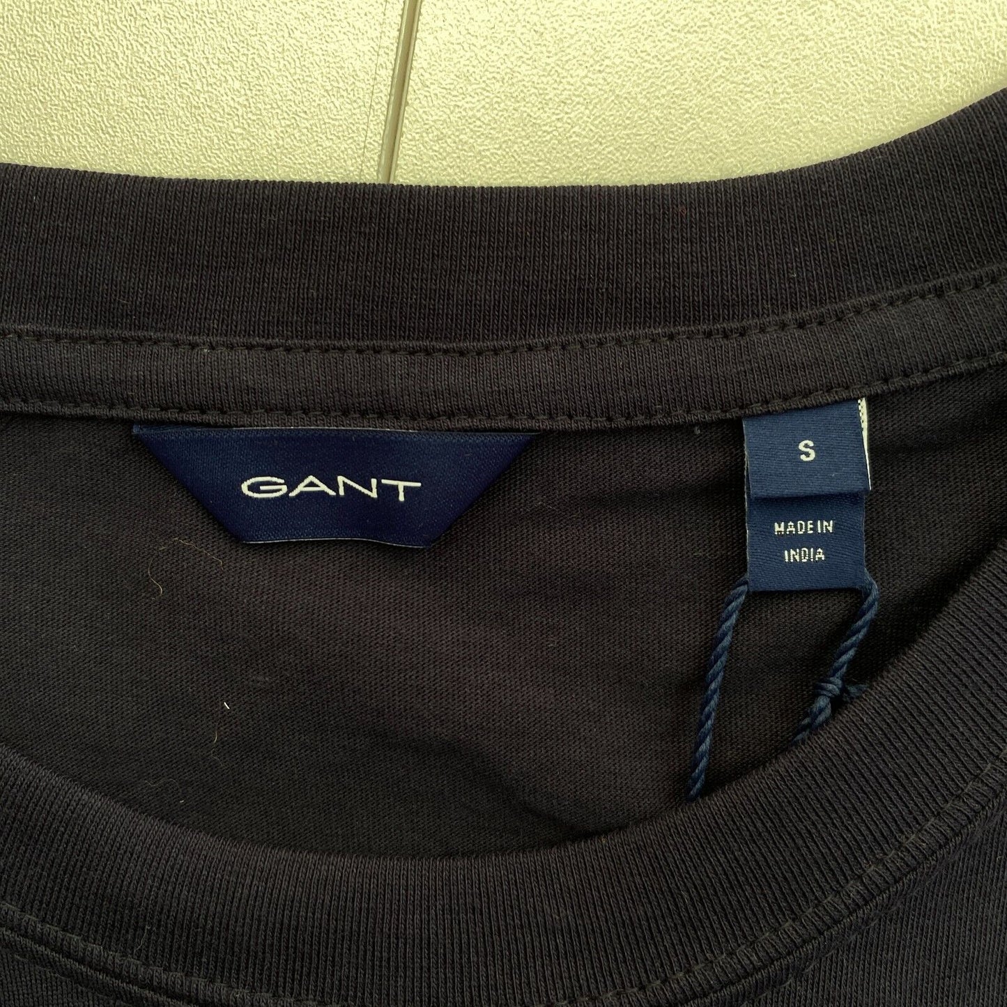 GANT T-Shirt mit Rundhalsausschnitt und Seilsymbol, Marineblau, Größe S