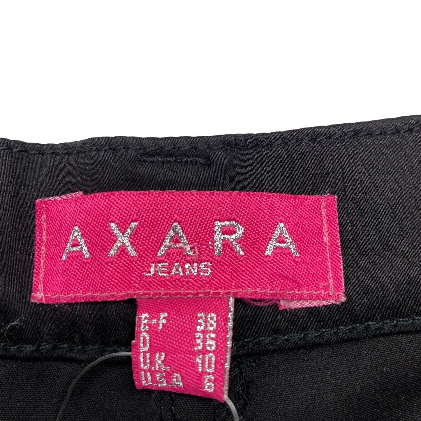 AXARA JEANS Schwarzer gerader Bleistiftrock aus Baumwollmischung, Größe EU 38 UK 10 US 6