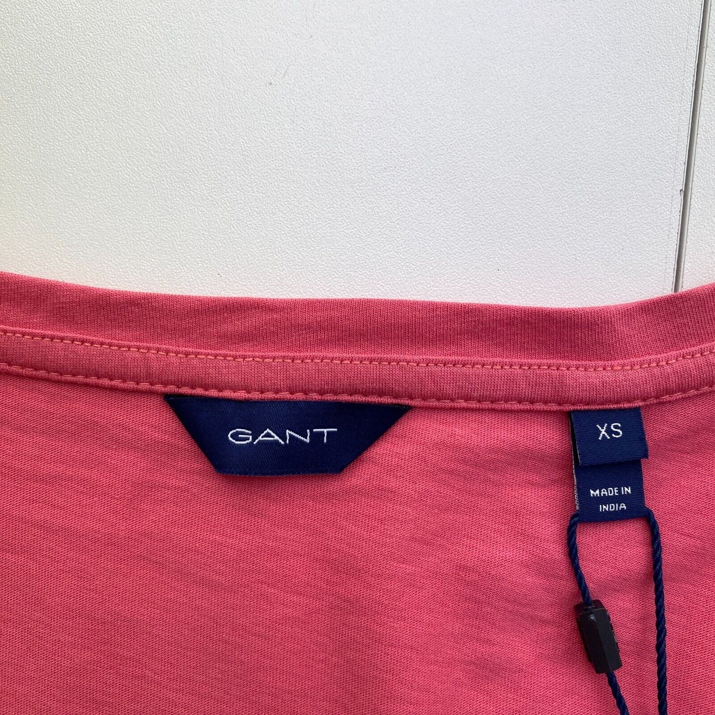 GANT Women Pink Original V Neck Short Sleeve T Shirt Size XS