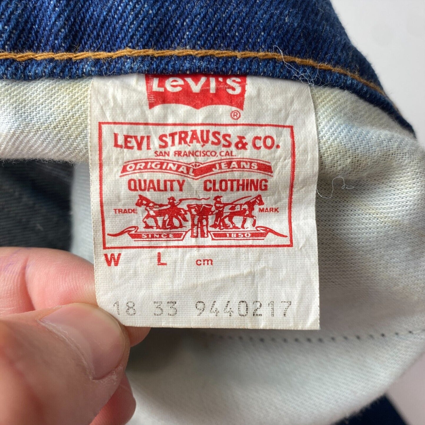 Levi's 944 1970s Vintage Orange Tab Women Blue Skinny Fit Jeans 18 / W32 L33