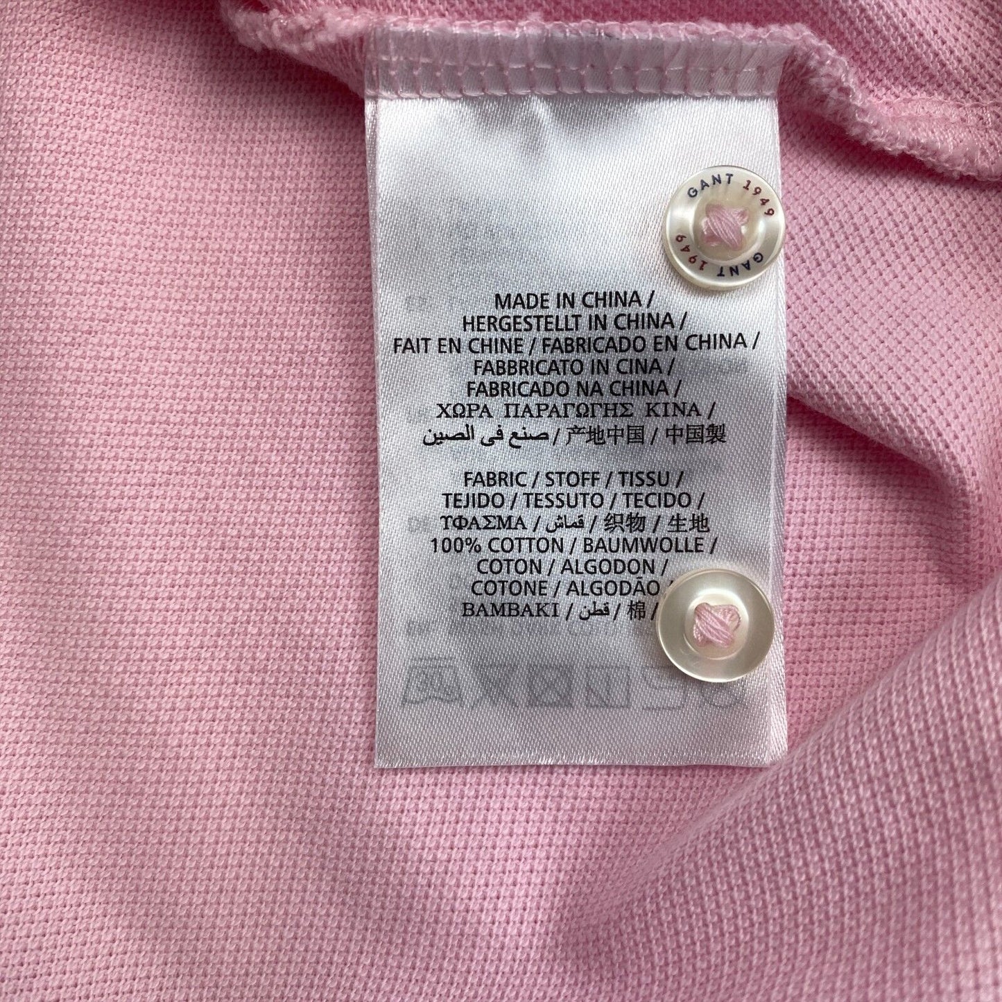 GANT x LE MANS Pink Tech Prep Logo Piqué Poloshirt Größe M