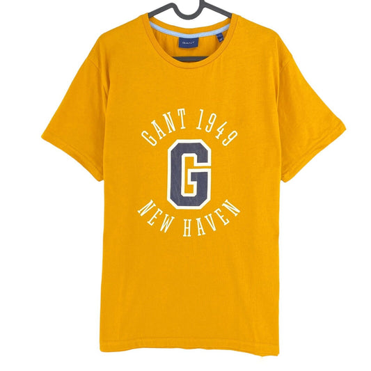 GANT Yellow Graphic Crew Neck T Shirt Size L