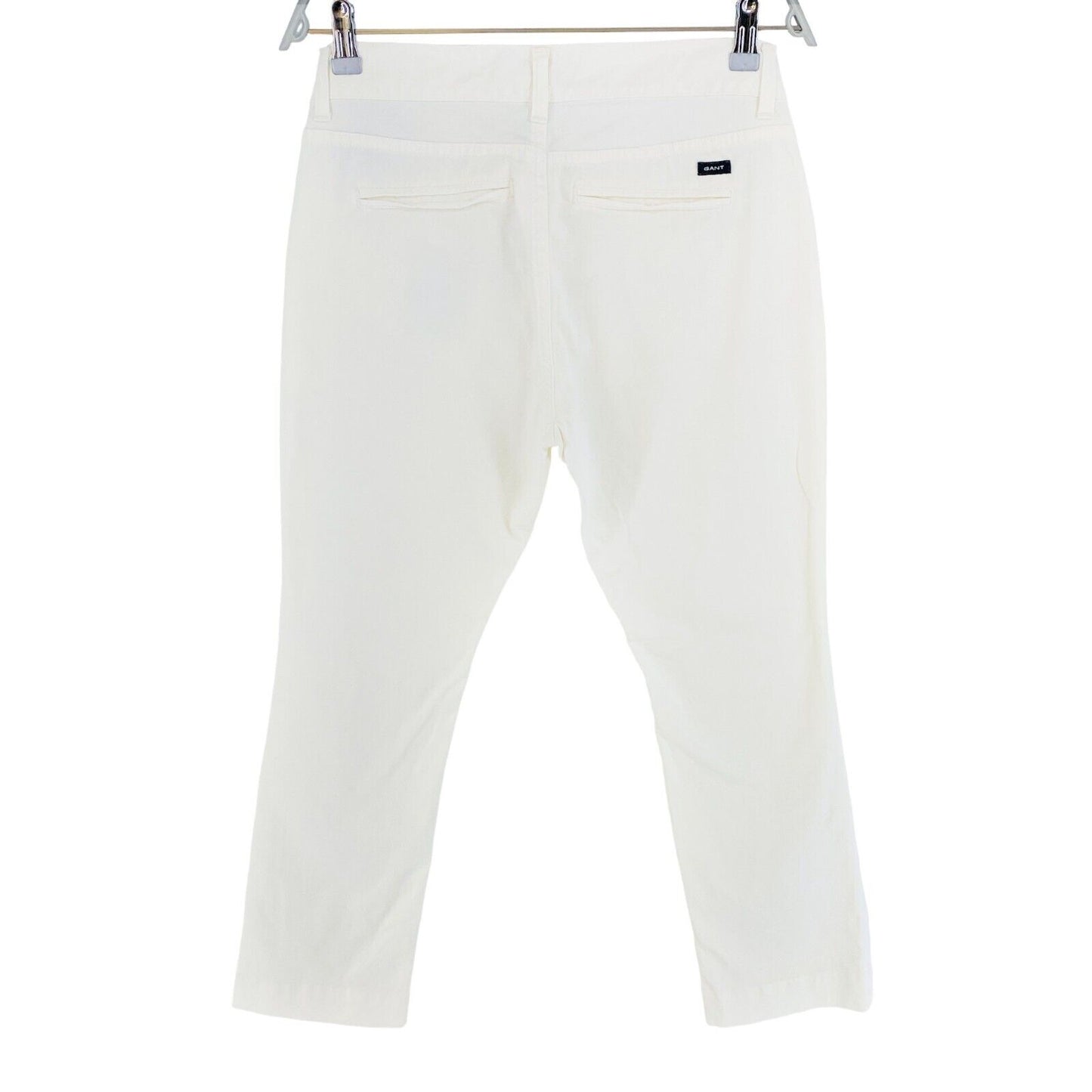 GANT Women White Skinny Cropped Pants Trousers Size W30