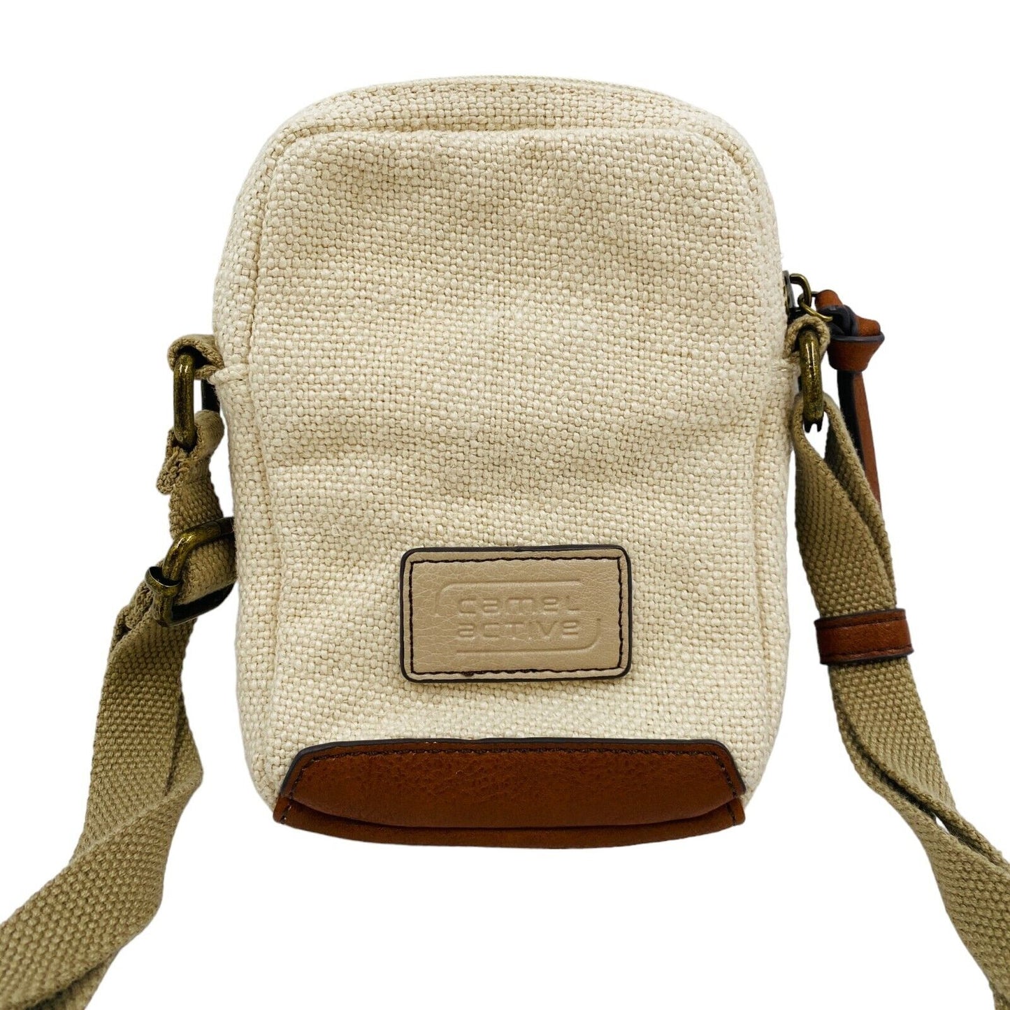 Camel Active Beige Hemp Small Crossbody Shoulder Bag