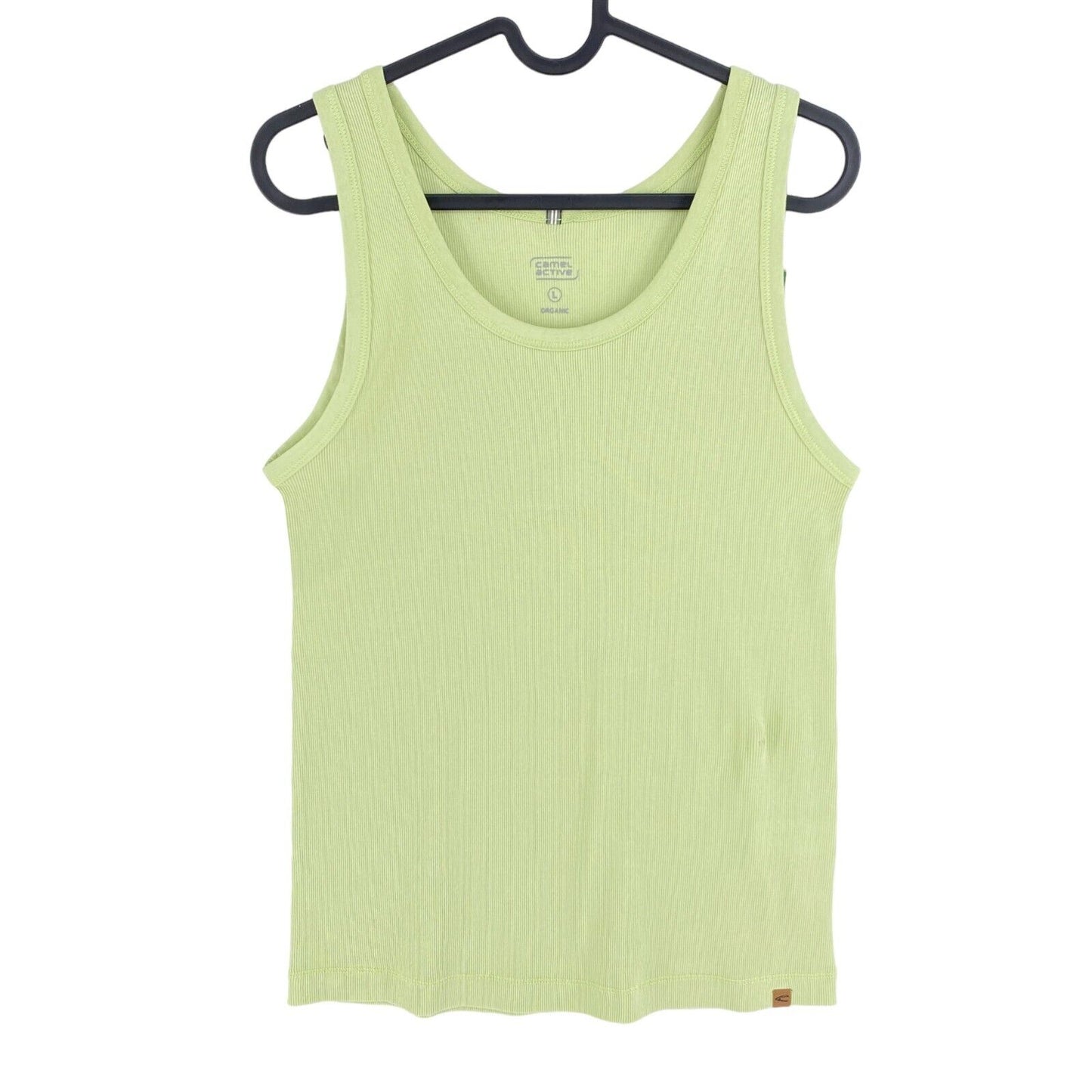 Camel Active Hellgrünes Stretch-Tanktop mit Rundhalsausschnitt, Größe L