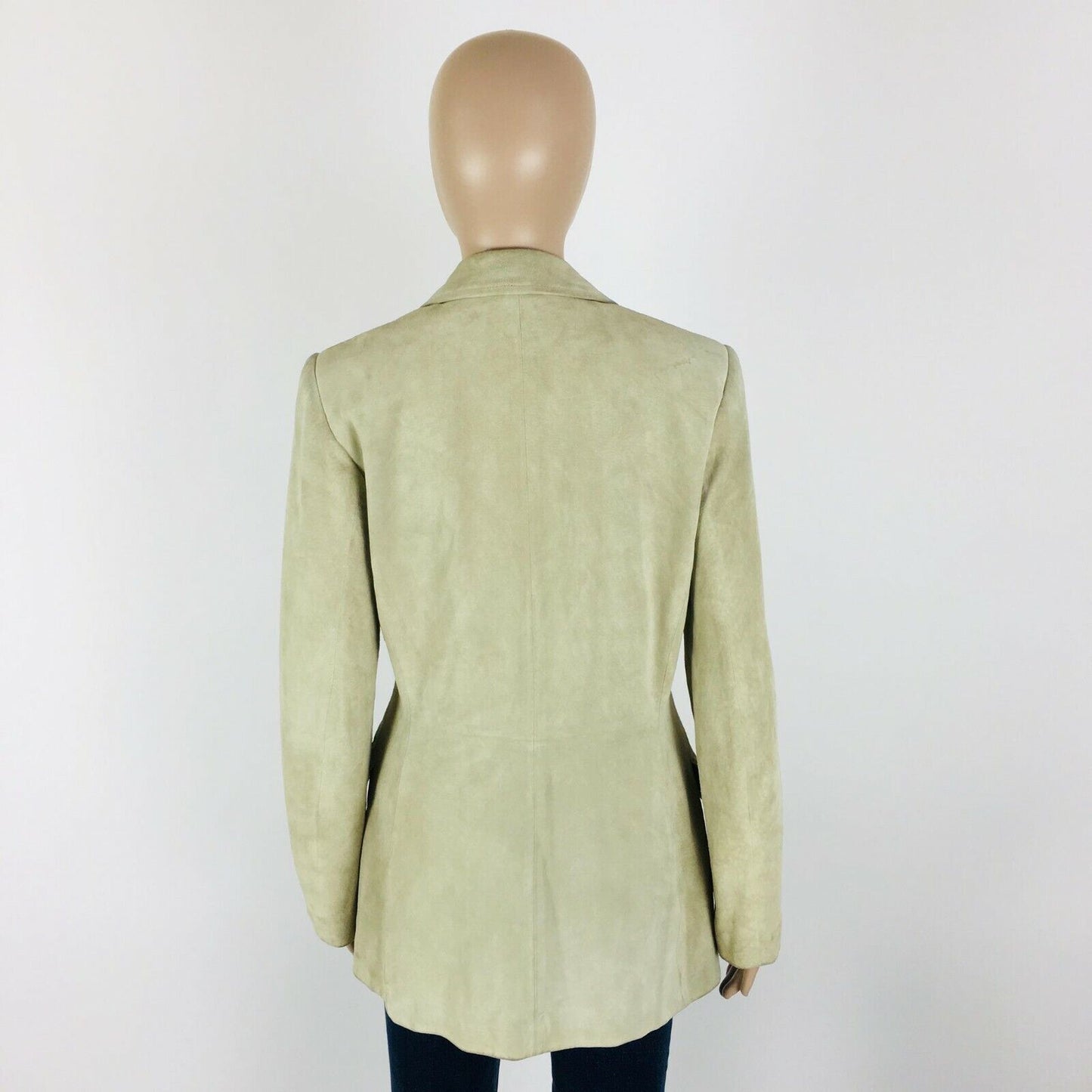 Marc Aurel 100% Suede Leather Beige Jacket Size EUR 36 US 6 UK 8