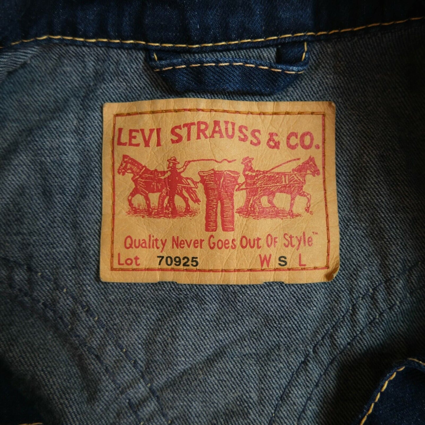 Levi's 70925 Ladies Vintage Blue Denim Jeans Western Jacket Size S