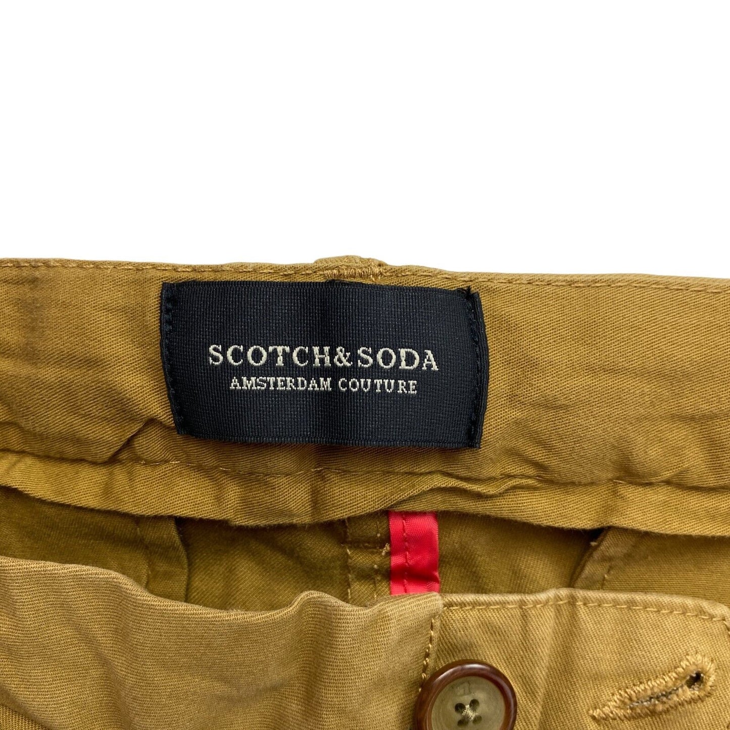 Scotch & Soda Brown Garment Dye Regular Slim Fit Chino Pants Trousers W28 L34