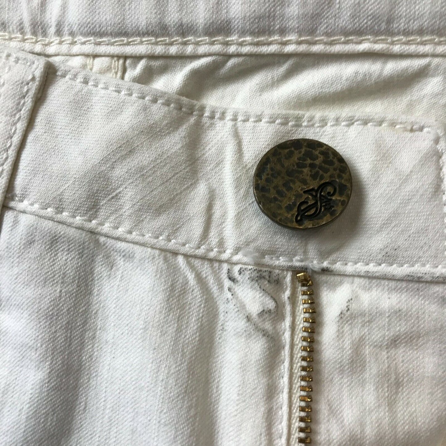 Seven7 Short en jean blanc coupe régulière pour femme Taille W29