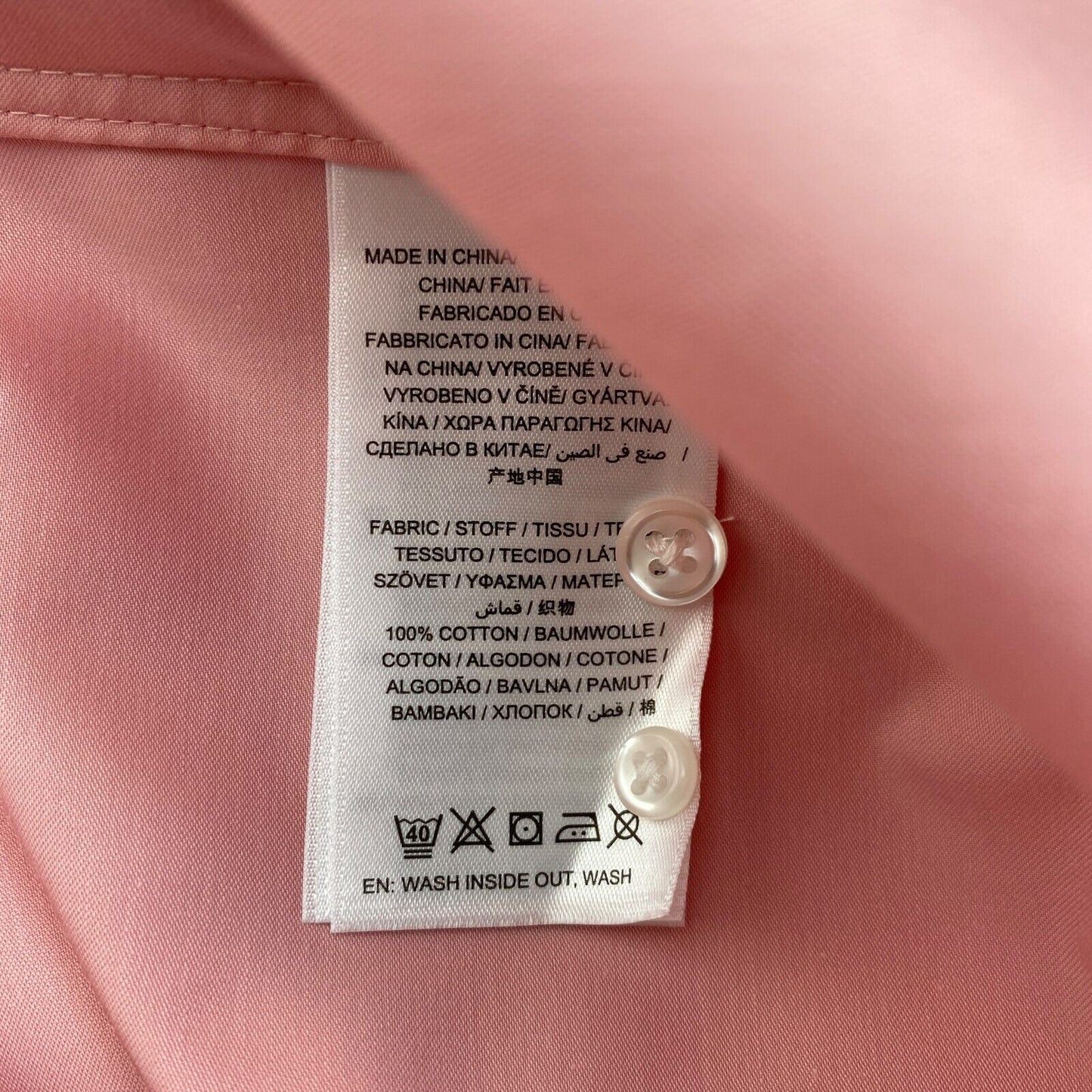 GANT Pink Fine Sateen Shirt Size EU 34 UK 8 US 4