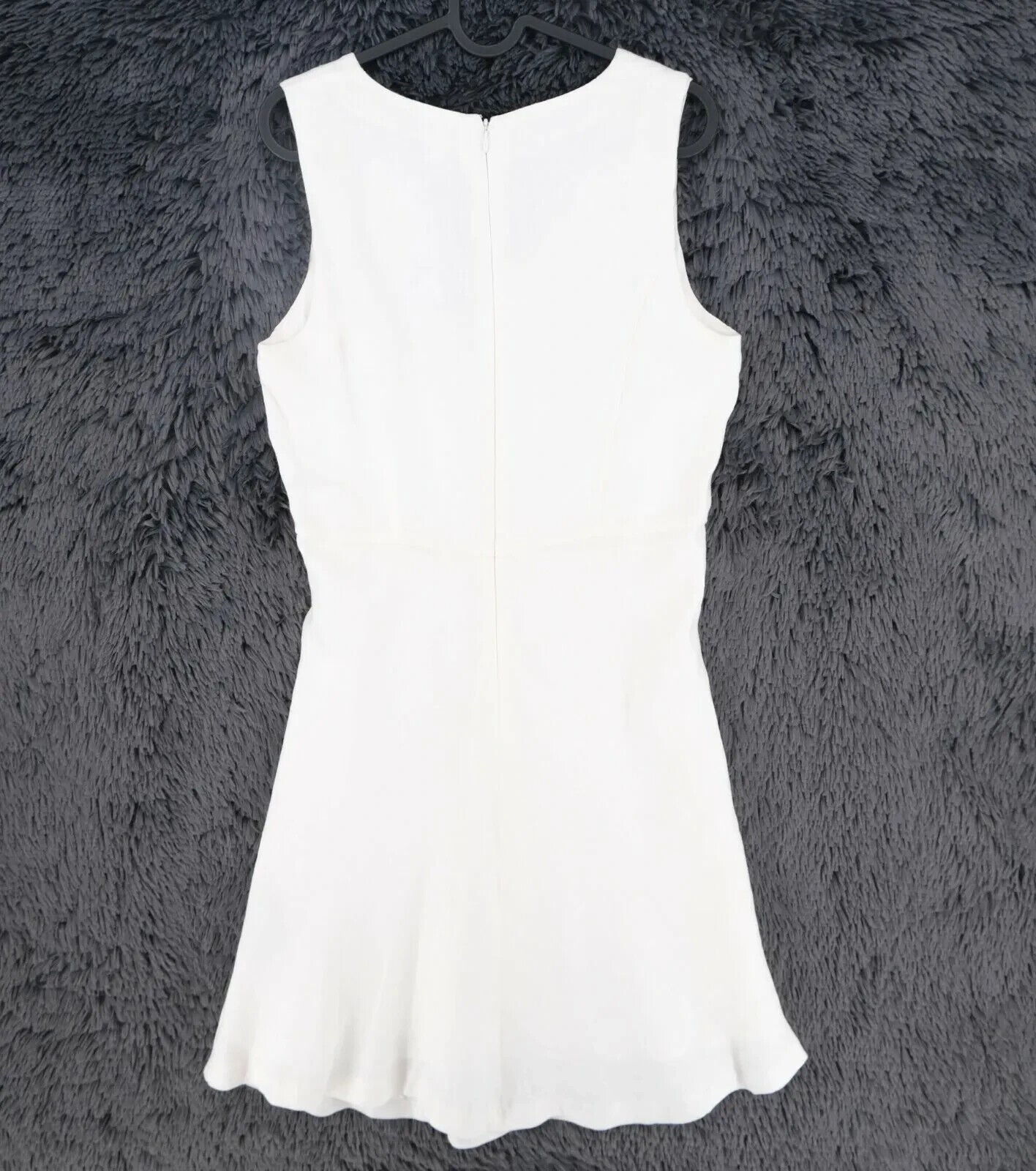 GANT White V Neck Linen Flared Dress Size EU 34 UK 8 US 4