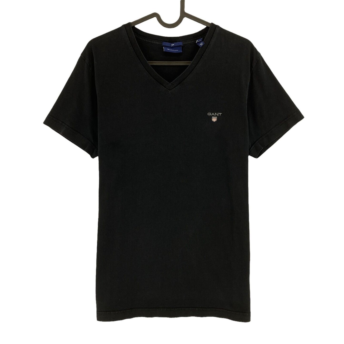 GANT Black Original Slim V Neck T-Shirt Size M