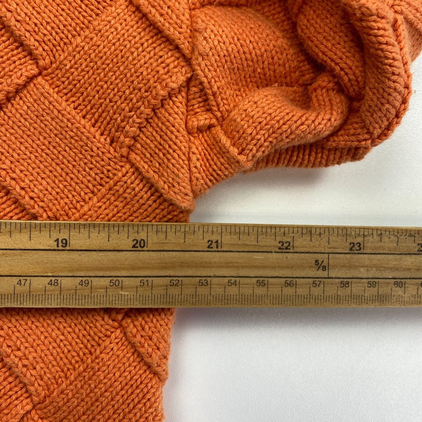 GANT Orange Weave Knit Crew Neck Sweater Jumper Size M