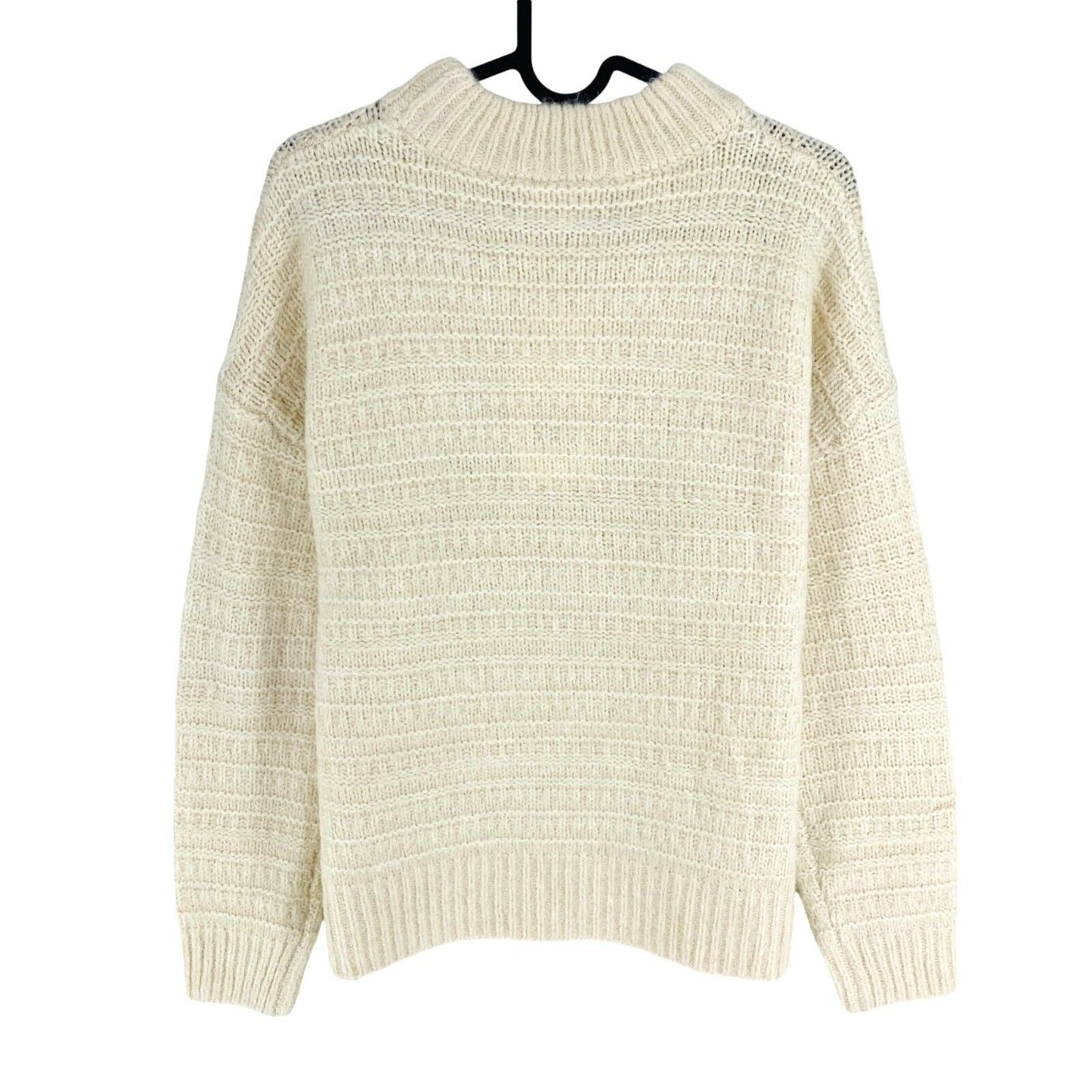 Grace & Mila Women Beige Knitted Mock Neck Pullover Sweater Jumper Size S / M