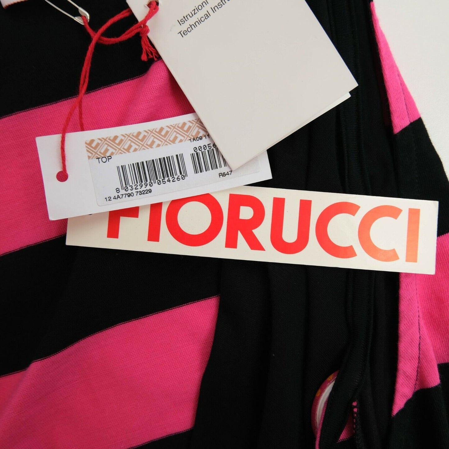 FIORUCCI Pink V Neck Top T Shirt Size S M L