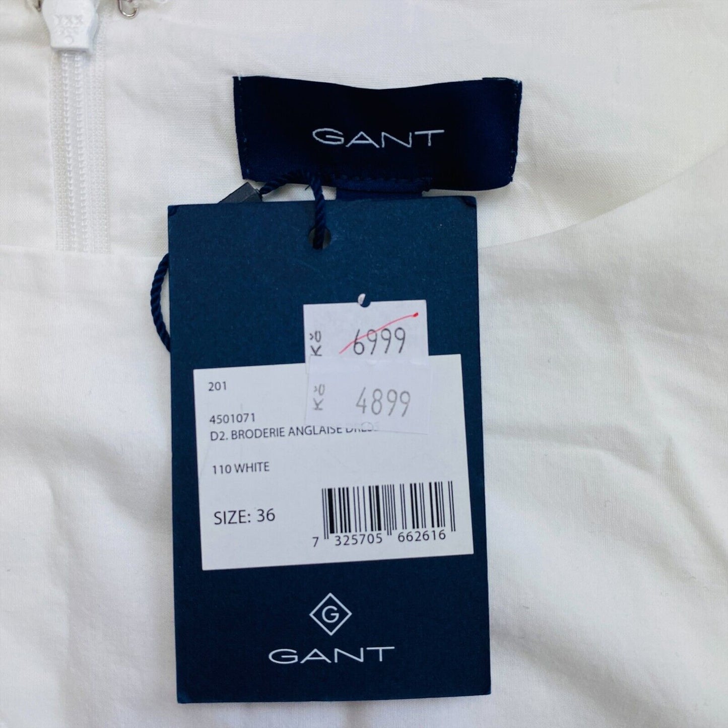 GANT Robe en broderie anglaise blanche Taille EU 36 38 UK 8 10 US 6 8