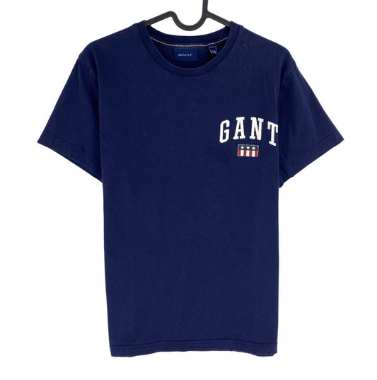 GANT Men Navy Blue Tag Crew Neck Short Sleeve T Shirt Size M