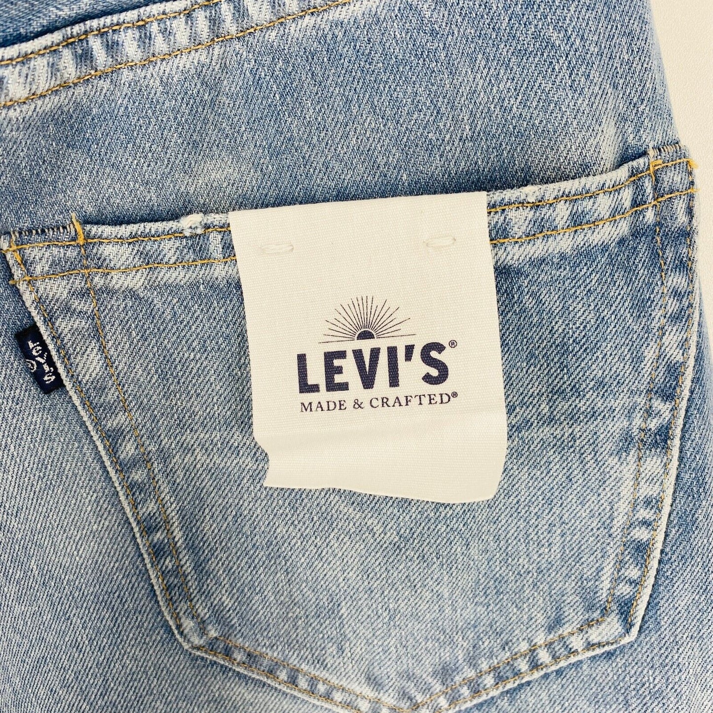 Levi's Made & Crafted Women Teens Blue Straight Fit Seam Split Slit Jeans W24