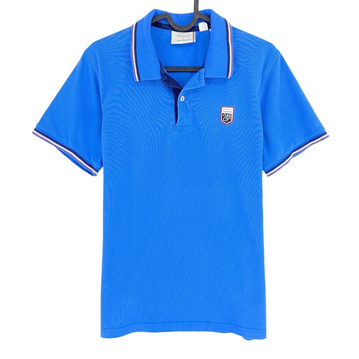 GANT x LE MANS Blaues LM Pique Rugger Poloshirt, Größe M