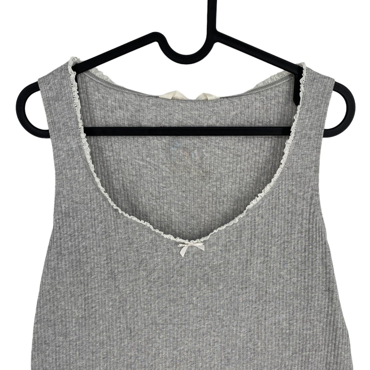 ODD MOLLY Women Grey Take A Bow Tank Top Size  3 / L