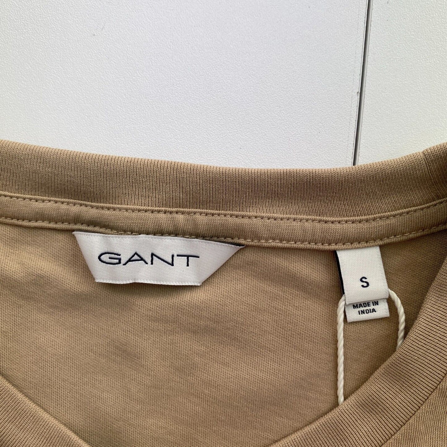 GANT Women Brown Reg Tonal Shield Crew Neck T Shirt Size S