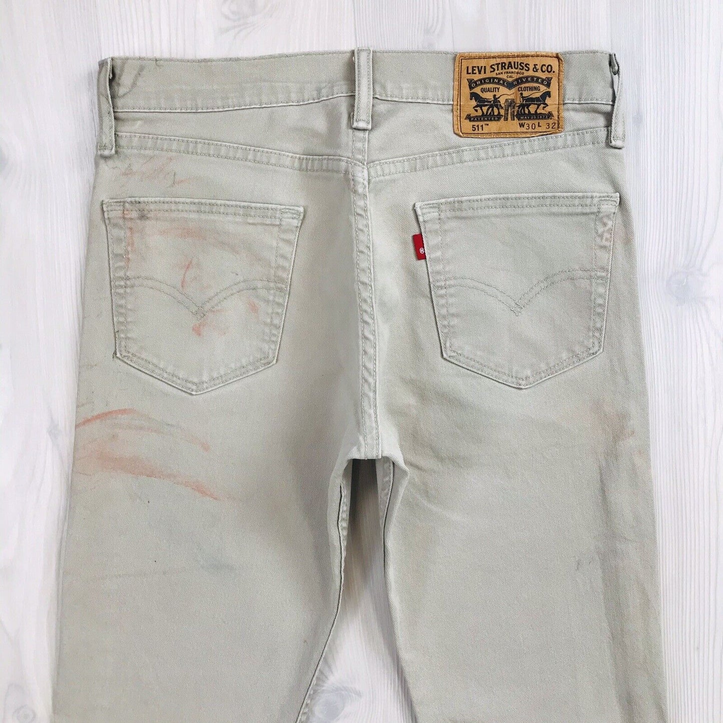 Levi's 511 Beige Stretch Slim Fit Jeans Size W30 L32