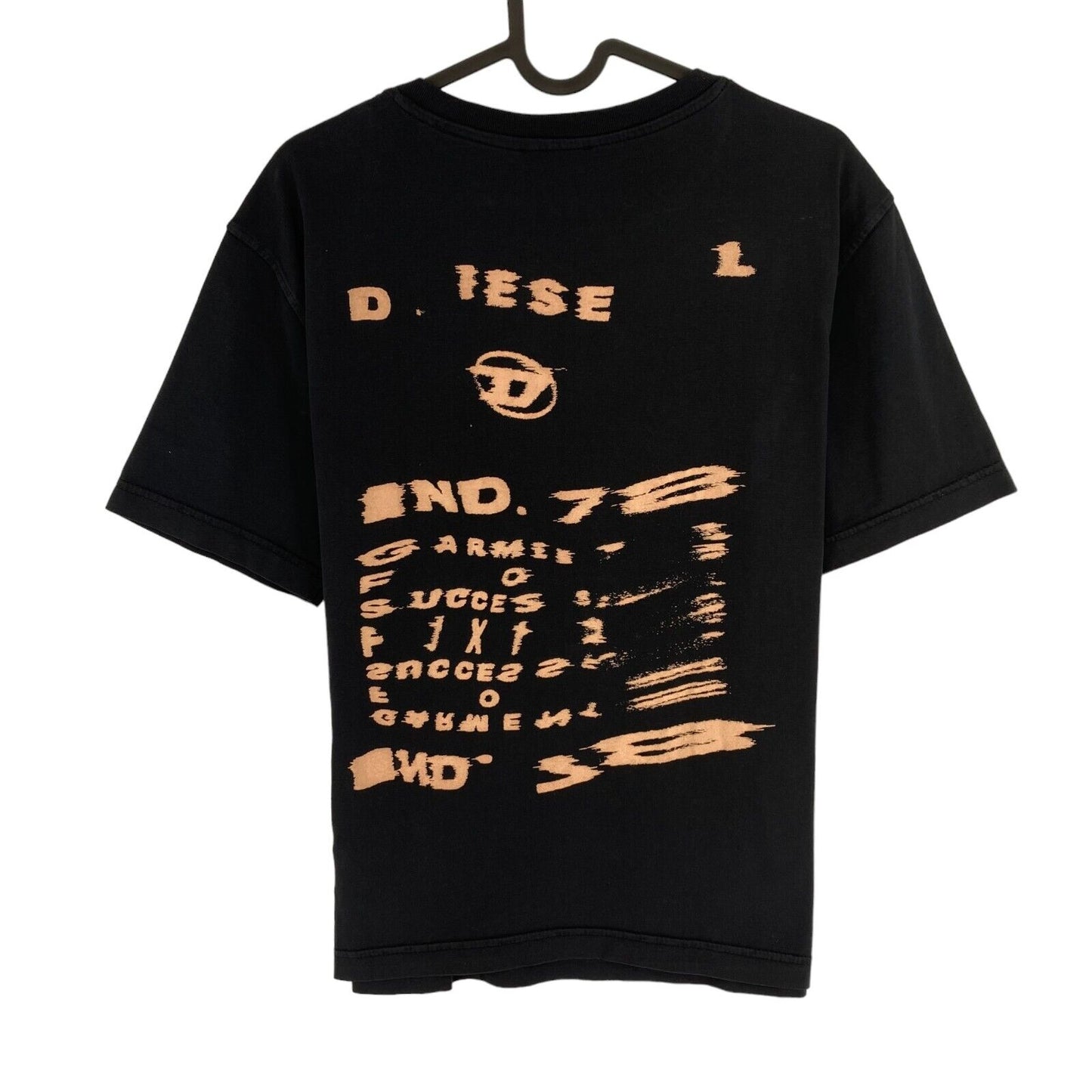 DIESEL Women Black T-DANNY Crew Neck T Shirt Size S