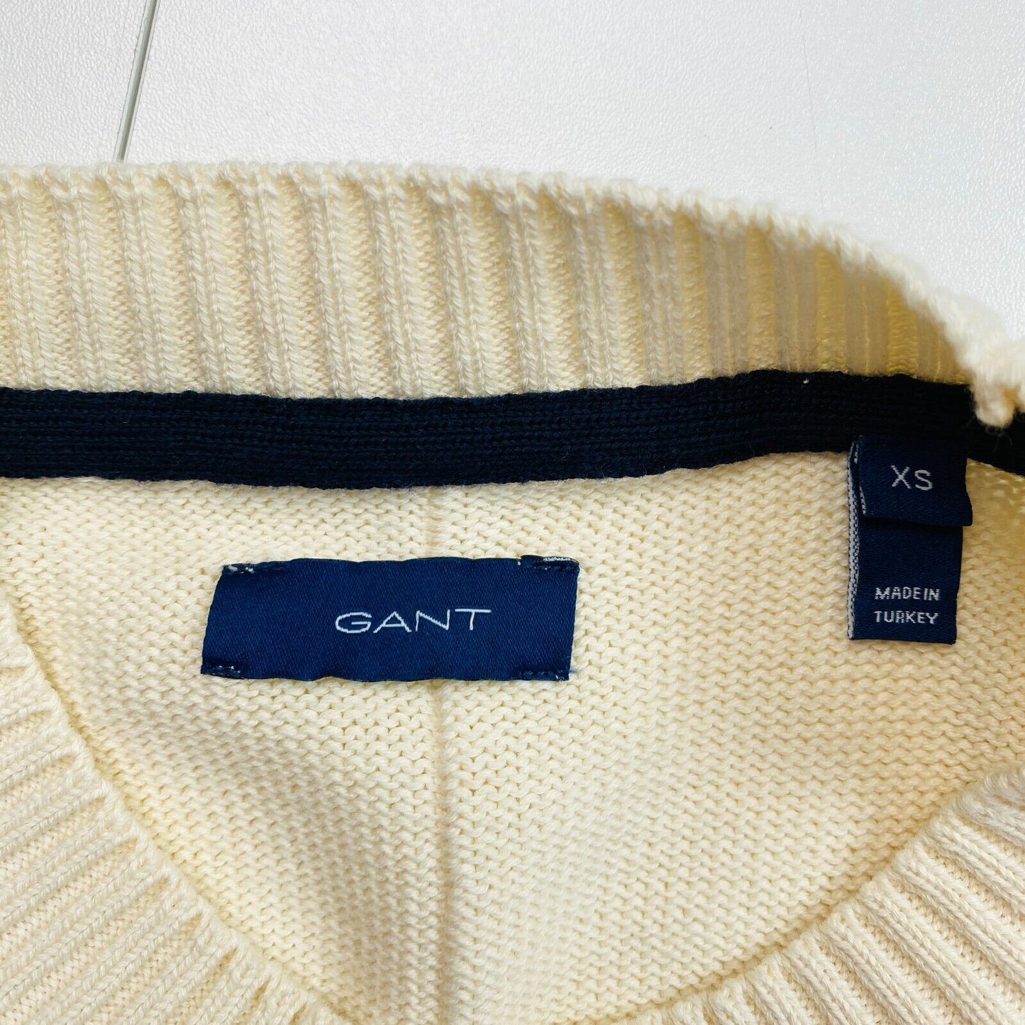 GANT Beige Icon G Cotton Crew Neck Jumper Sweater Size XS