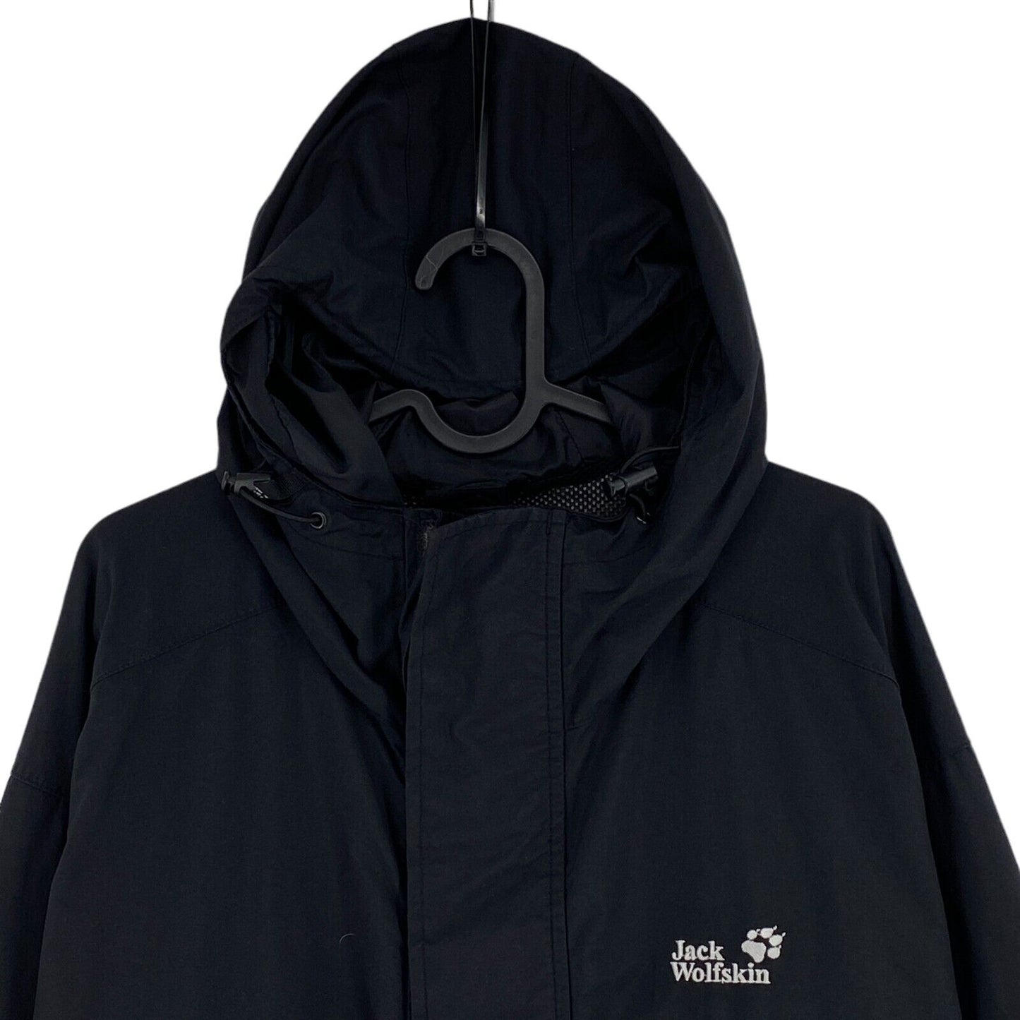 Jack Wolfskin Texapore Schwarz Kapuzenjacke Mantel Größe M