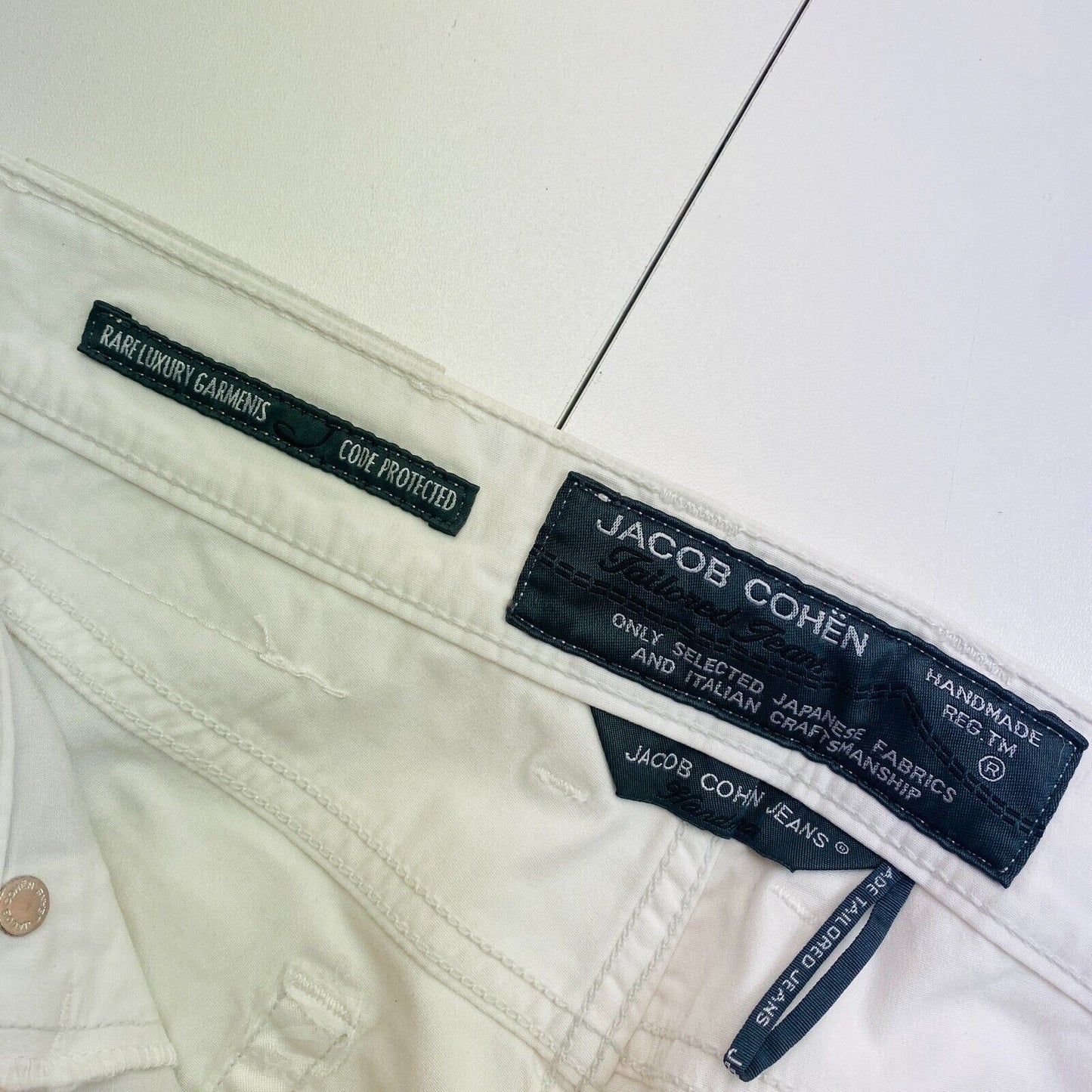 JACOB COHEN Women J741 White Capri Pants Trousers Size W28